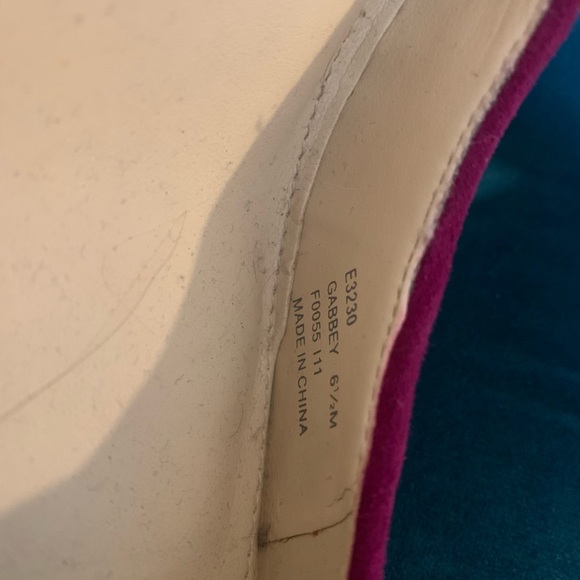 Calvin Klein Gabbey suede pink orange platform heels✨6.5 m - Picture 6 of 12